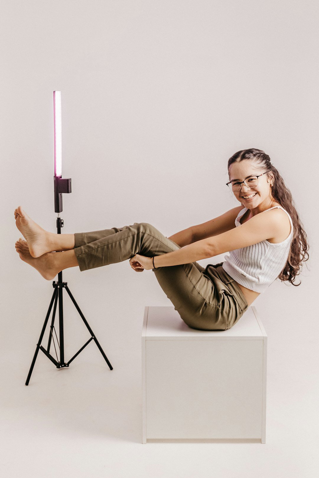 Studio portrait of a female video editing and montage instructor